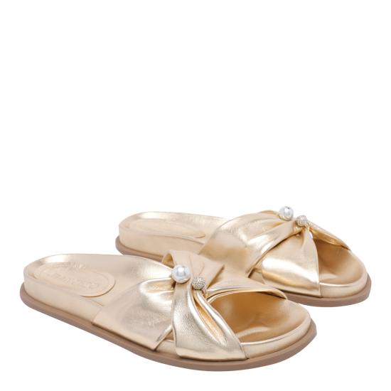 26FW 지미추 뮬/슬리퍼 RAFI FLAT MNAGOLD Gold - JIMMY CHOO