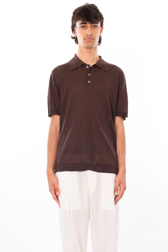 26SS 다니엘피에솔리 폴로 티셔츠 490 0033 Brown