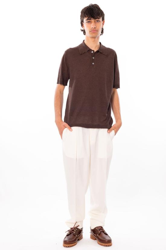 26SS 다니엘피에솔리 폴로 티셔츠 490 0033 Brown - DANIELE FIESOLI