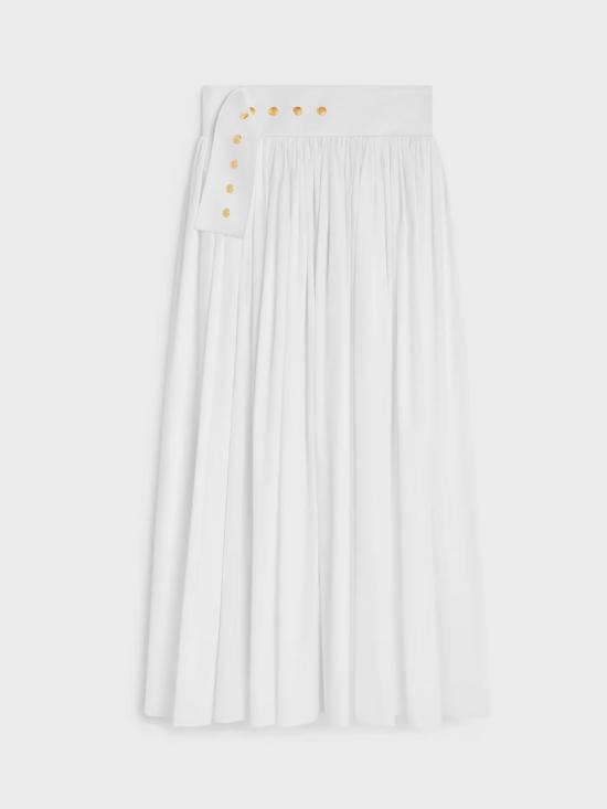 26SS 셀린느 롱 스커트 RJ09Y0T01 01BC White