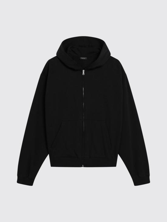 26SS 구찌 로고 프린트 캐시미어 블렌드 집 자켓 864623XJHT8 1152 Black - GUCCI