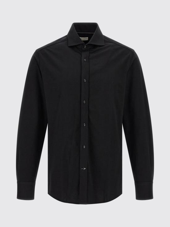 26SS 브루넬로 쿠치넬리 긴팔 셔츠 MH8766686 C101 Black - BRUNELLO CUCINELLI