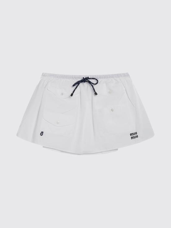 26SS 미우미우 포플린 미니스커트 MG2643SOOO10RG F0009 White