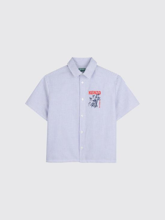 26SS [키즈] 겐조 셔츠 K61845 117 Gnawed Blue