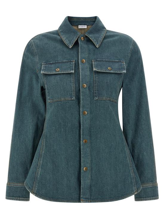 26SS 버버리 데님 셔츠 8118497 MID BLUE DOM