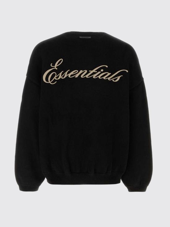 26SS 피어오브갓 엠브로이더드 와플 크루넥 스웨터 192HO254331F VINTAGE Black - FEAR OF GOD