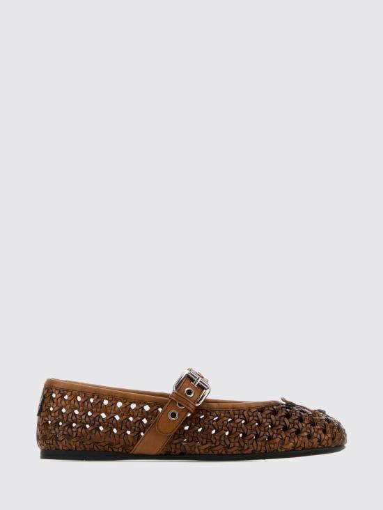 26SS 미우미우 플랫 슈즈 5F684EF0053ZN7 F0046 Brown