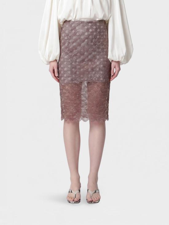 26SS 로테이트 미디 스커트 115635 2751 Grey