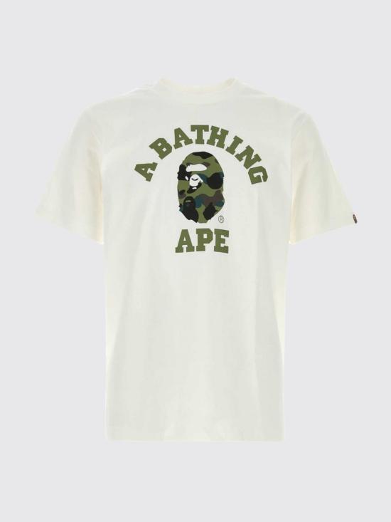 26SS 베이프 반팔 티셔츠 001TEM301013M WHITEXGREEN White - BAPE