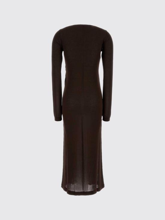 26SS 르메르 비스코스 롱 슬리브 튜브 드레스 DR1152LK1020 BR523 Brown - LEMAIRE