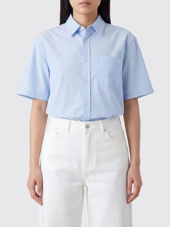 26SS 던스트 셔츠 UDSH6B148B1 SOFTBLUESTRIPE Gnawed Blue