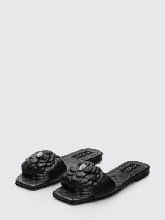 26SS 필립 플레인 뮬/슬리퍼 PAFSWSA0781PLE005N 02 Black - PHILIPP PLEIN