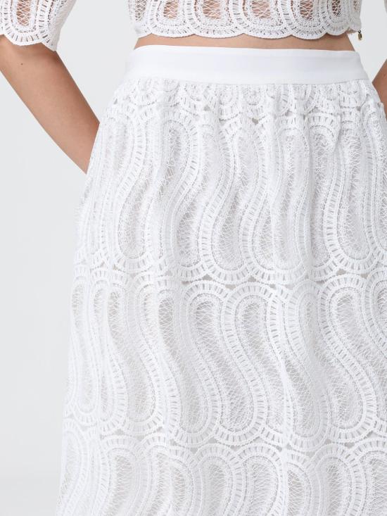 26SS 라쿠엘 디니즈 롱 스커트 8L00025NUC0005 010 White - RAQUEL DINIZ