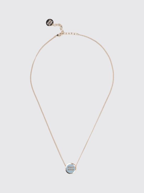 26SS 미우미우 에나멜 메탈 네클리스 5IC0962F6T F0076 Sky Blue