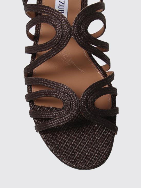 26SS 아쿠아주라 샌들 SDEFLAS0RFF CCO Brown - AQUAZZURA