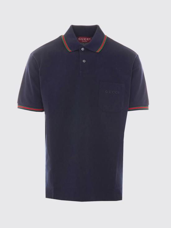 26SS 구찌 코튼 폴로 셔츠 795174XJEOX 4794 Blue - GUCCI