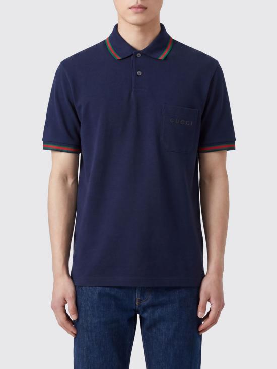 26SS 구찌 코튼 폴로 셔츠 795174XJEOX 4794 Blue