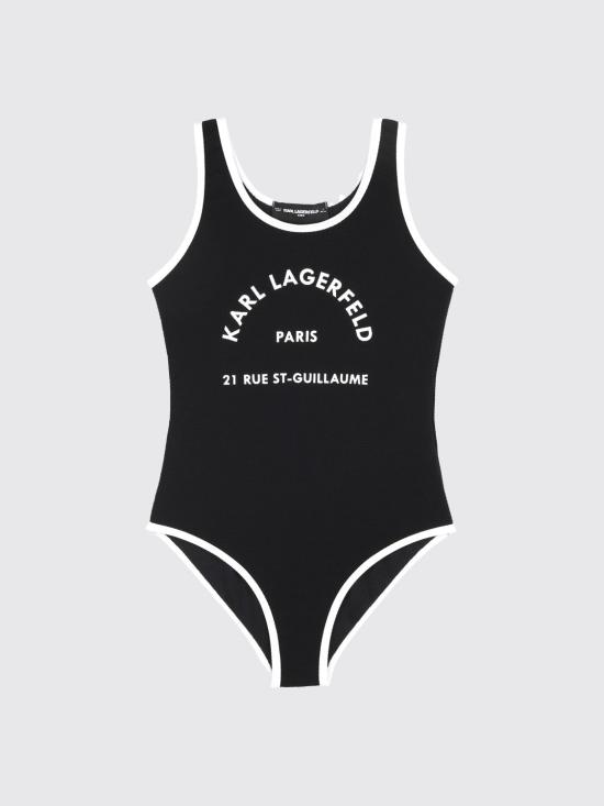 26SS [키즈] 칼라거펠트 원피스 수영복 Z31113 09B Black