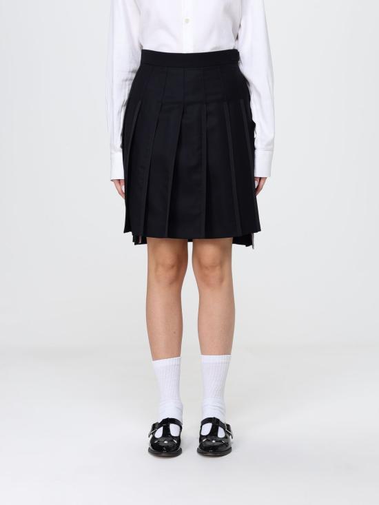 26SS 톰브라운 슈퍼 120'S 트윌 플리츠 스커트 FGCA37B00626 001 Black