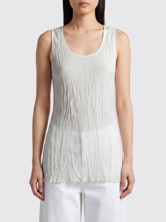26SS 토템 민소매 티셔츠 262WRT0724YA0244 047 White
