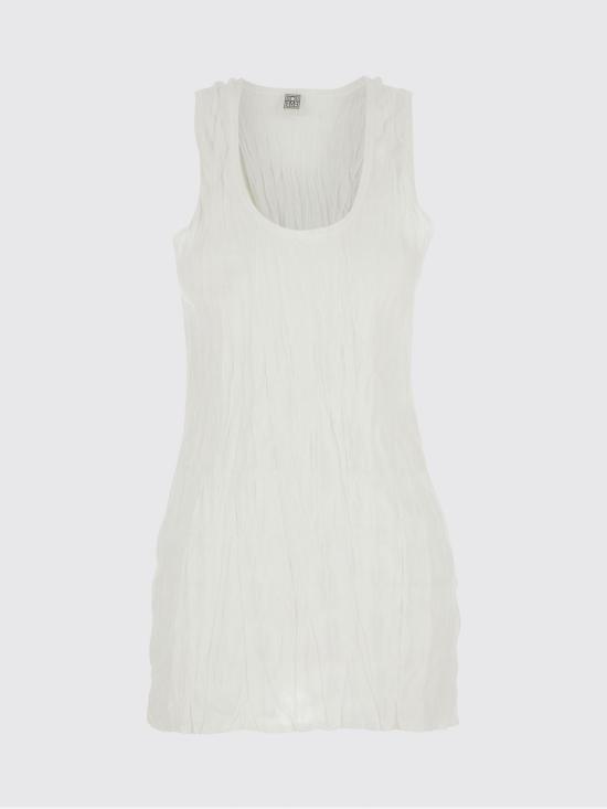 26SS 토템 민소매 티셔츠 262WRT0724YA0244 047 White - TOTEME