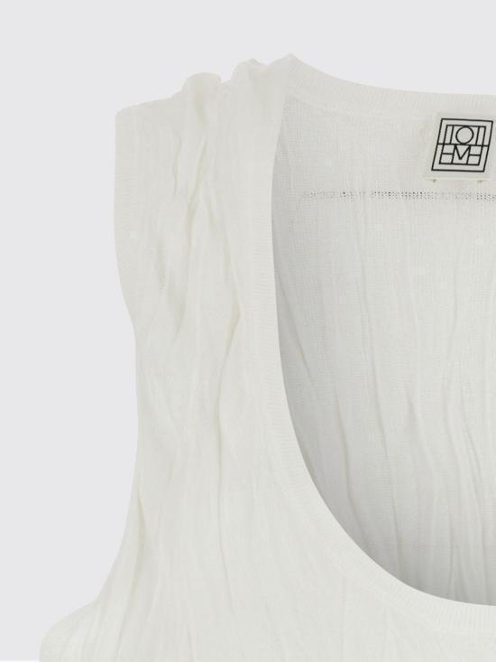 26SS 토템 민소매 티셔츠 262WRT0724YA0244 047 White - TOTEME