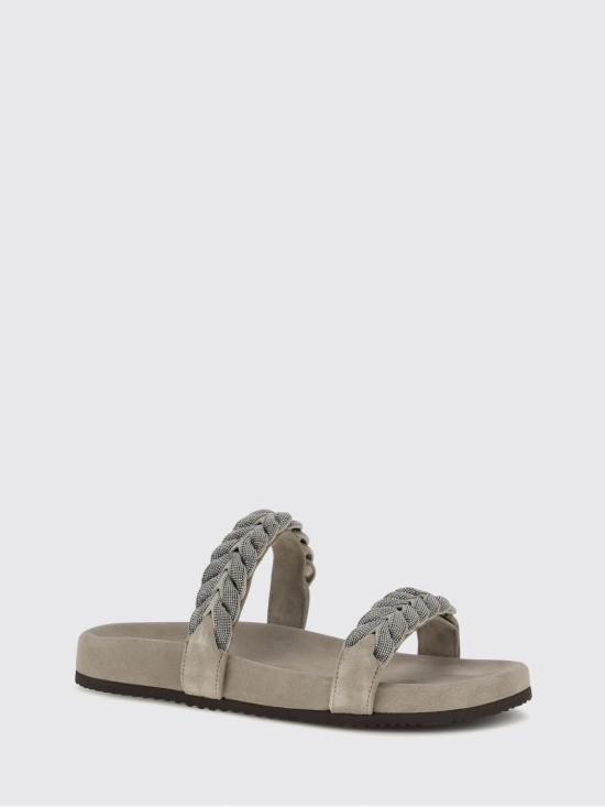 26SS 브루넬로 쿠치넬리 뮬/슬리퍼 MZSFG3159 C5859 Ice - BRUNELLO CUCINELLI