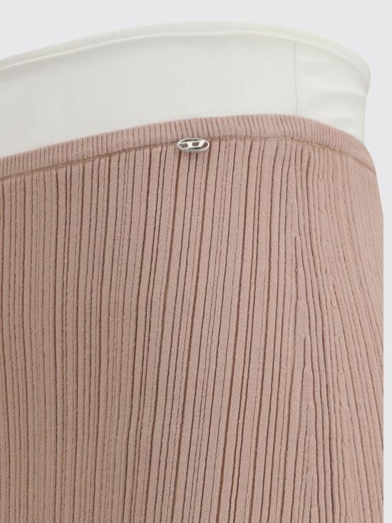 26SS 디젤 M-지니아 리브드 니트 스커트 A208400WICK 7AW Pink - DIESEL