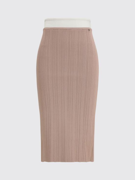 26SS 디젤 M-지니아 리브드 니트 스커트 A208400WICK 7AW Pink - DIESEL