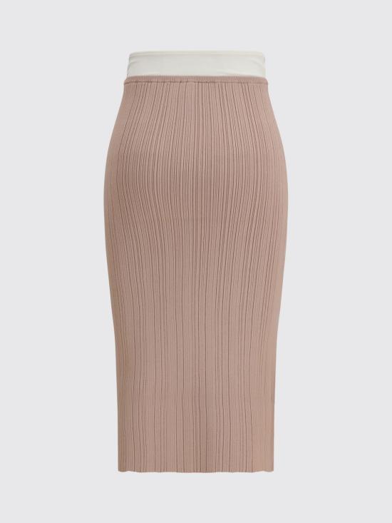 26SS 디젤 M-지니아 리브드 니트 스커트 A208400WICK 7AW Pink - DIESEL