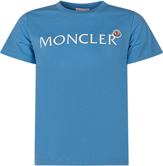 26SS [키즈] 몽클레어 티셔츠 L19548C0001089AFV70G BLUE
