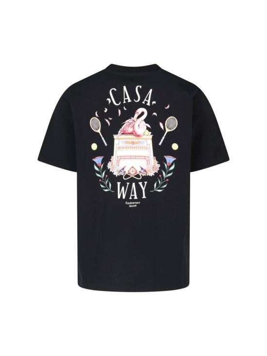 26FW 카사블랑카 반팔 티셔츠 M PF26 JTS 001 17 CASAWAY Black - CASABLANCA