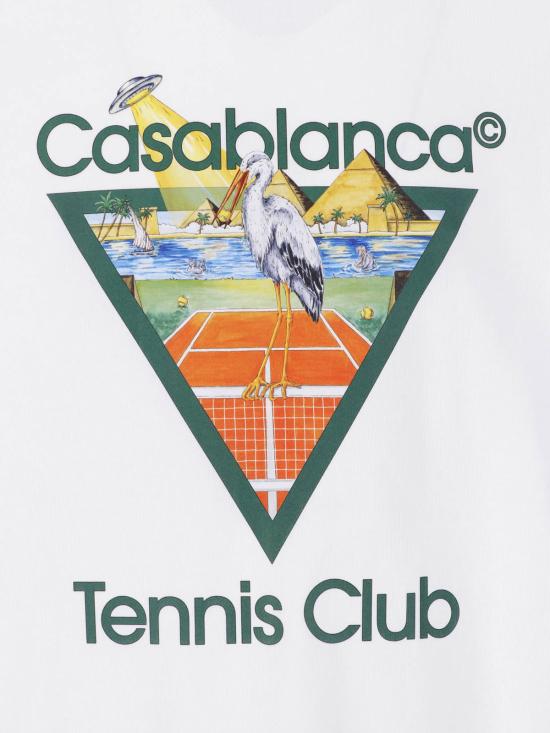 26FW 카사블랑카 반팔 티셔츠 M PF26 JTS 001 03 TENNIS CLUB TRIANGLE White - CASABLANCA