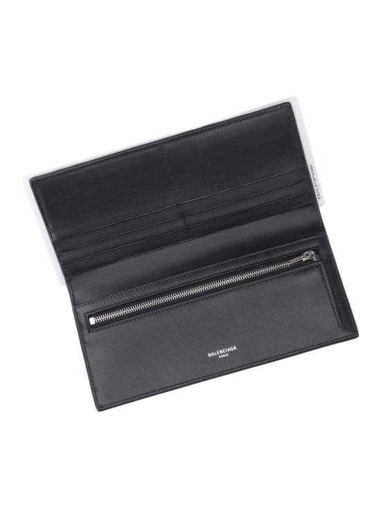 26FW 발렌시아가 패스포트 2 티켓 장지갑 787774 2AA3R 1000 Black - BALENCIAGA