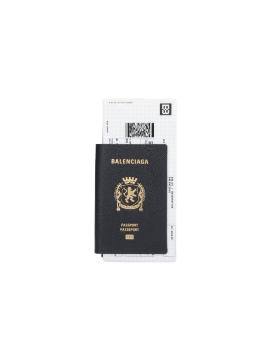 26FW 발렌시아가 패스포트 2 티켓 장지갑 787774 2AA3R 1000 Black