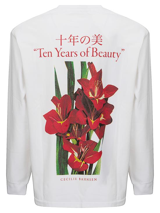 26SS 세실리아 반센 긴팔 티셔츠 126RTW19003 WHITERED WHITE RED - CECILIE BAHNSEN