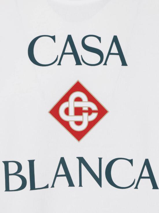26FW 카사블랑카 반팔 티셔츠 M PF26 JTS 001 20 CASABLANCA STACKED LOGO White - CASABLANCA