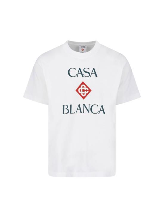 26FW 카사블랑카 반팔 티셔츠 M PF26 JTS 001 20 CASABLANCA STACKED LOGO White
