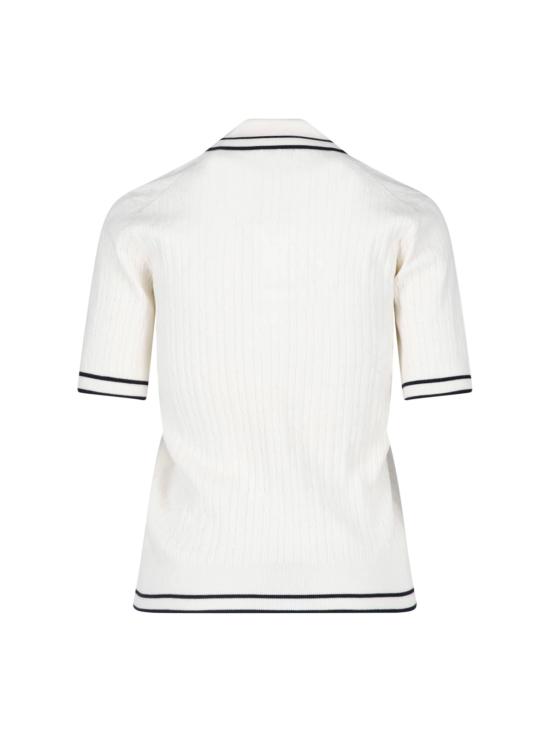 26SS 스포티앤리치 폴로 티셔츠 TO06875326WH63 ECRU DARK NAVY DARK NAVY White - SPORTY & RICH