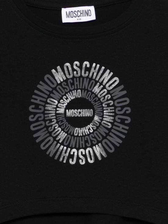 26SS [키즈] 모스키노 티셔츠 HDM070 LAA0260100 Nero - MOSCHINO