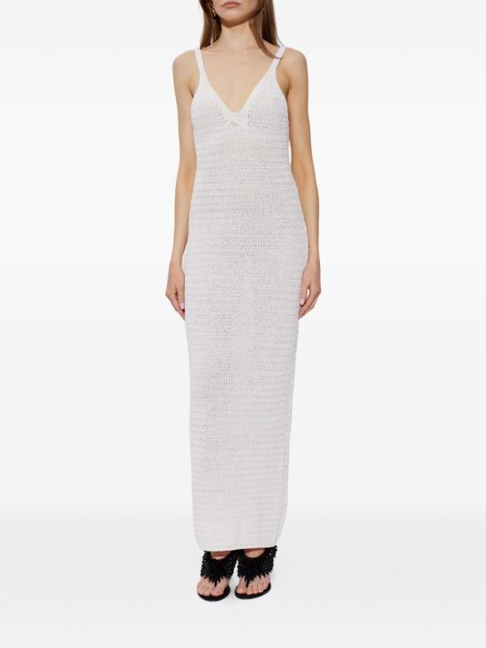 26FW 발망 롱 원피스 HF1RN430KK02 0KA Bianco - BALMAIN