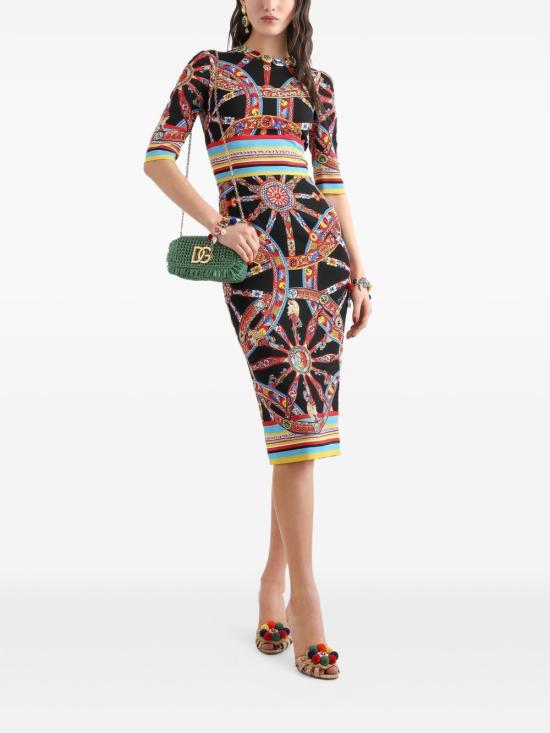 26FW 돌체앤가바나 미디 원피스 F6EAJT GDDTAS9000 Fantasia - DOLCE & GABBANA