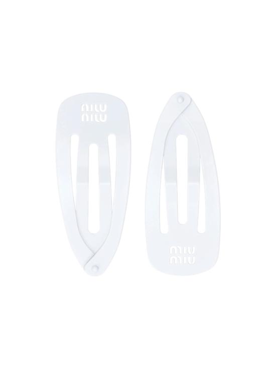 26FW 미우미우 헤어 액세서리 5IF2902DTU F0009 BIANCO