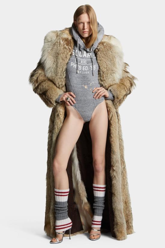 26FW 디스퀘어드2 후드 티셔츠 S72NA0136S25477 860M GREY MELANGE - DSQUARED2