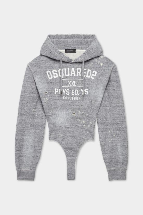 26FW 디스퀘어드2 후드 티셔츠 S72NA0136S25477 860M GREY MELANGE