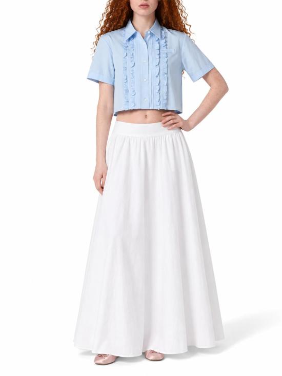 26FW 미우미우 포플린 셔츠 포플린 셔츠 MK2045SOOO10RG F0013 - MIU MIU