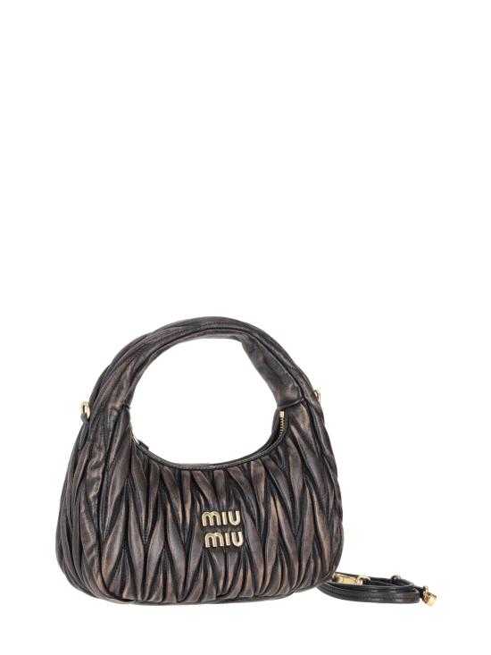 26FW 미우미우 마틀라쎄 완더 레더 토트백 5BC125VOOYAF6Q F0201 CAFFE - MIU MIU