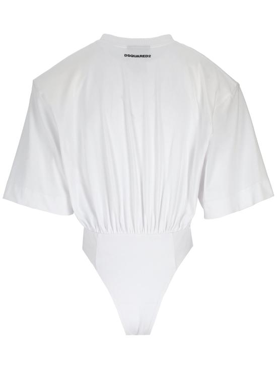 26SS 디스퀘어드2 반팔 티셔츠 S73NA0088D20033 962 WHITE BLACK PRINT - DSQUARED2