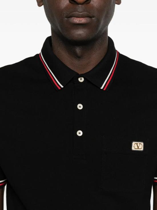 26SS 발렌티노 가라바니 폴로 티셔츠 8V3MH01K AQJ 0NO BLACK DOM - VALENTINO GARAVANI