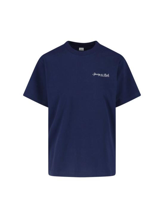 26SS 스포티앤리치 반팔 티셔츠 TO11975325BL106 DARK NAVY WHITE Blue